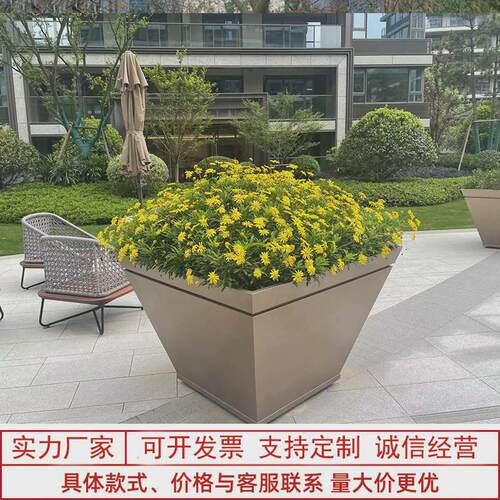 围栏不锈钢铁艺花箱栅栏围栏市政园林外摆户外隔断售楼部花箱花槽