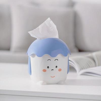 茶花纸巾筒客厅纸巾盒创意卡通圆卷筒桌面抽纸车载卫生间卷纸盒