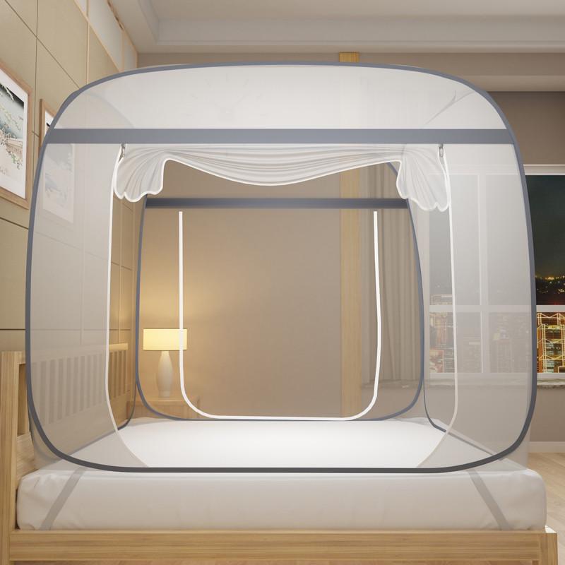 q683蒙古包蚊帐人防1.5m加密无底学生宿舍单双家用免安装掉防摔床