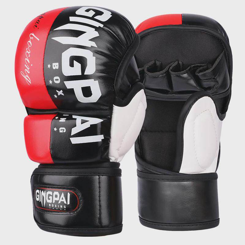 半指拳套男训练比赛拳击手套五指手套加厚打沙袋实战透气成人mma