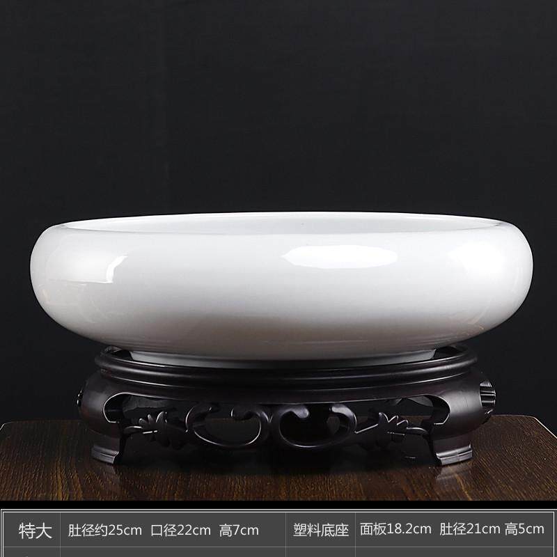 哥窑碗莲水仙专用水培花盆陶瓷大口径桌面阳台一叶莲水养植物容器