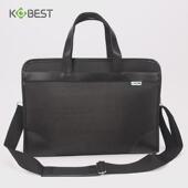 文件时尚 康百a4手提横版 电脑包防水帆布便携公文包拉链袋竖版 简约
