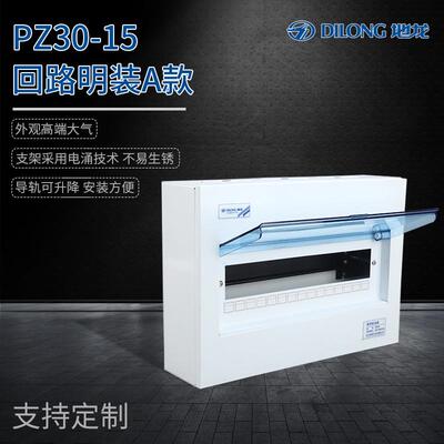 厂家直销pz30-15回路明装a款配电箱照明家用断路器箱布线箱