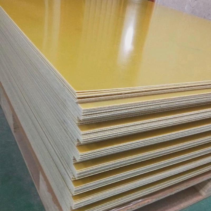 供应耐高温无卤素fr4环氧板黄色阻燃环氧隔热板树脂板背双面胶板