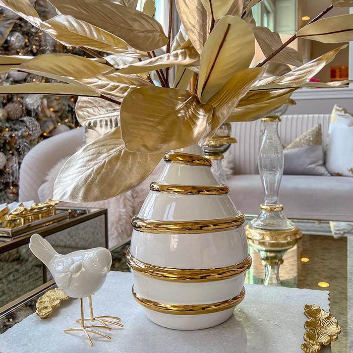 高档欧式奢华电镀金色银色镶钻陶瓷花瓶摆件酒店婚庆花店摆件礼品,特色手工艺,青花瓷,淘宝优惠券,粉丝福利购,淘宝优惠卷