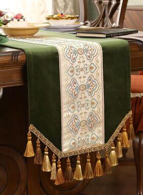 444z批发电视柜鞋柜盖法式桌旗床旗餐桌布茶几美式欧式巾刺绣花轻