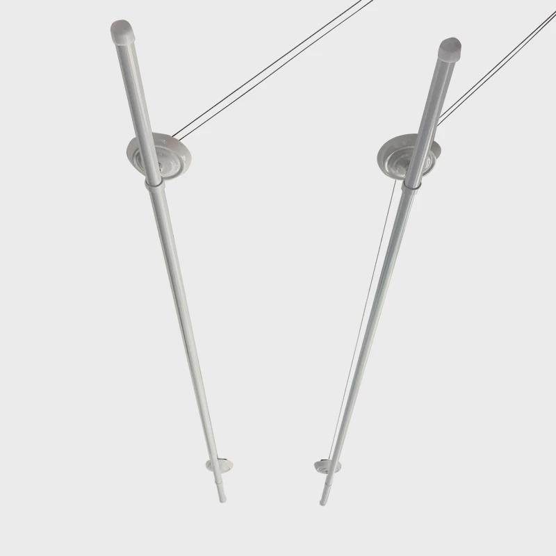 15n白色晾衣架阳台手摇晾衣架升降双杆手动晾衣杆晒衣架自动室内