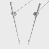 15N白色晾衣架阳台手摇晾衣架升降双杆手动晾衣杆室内自动晒衣架