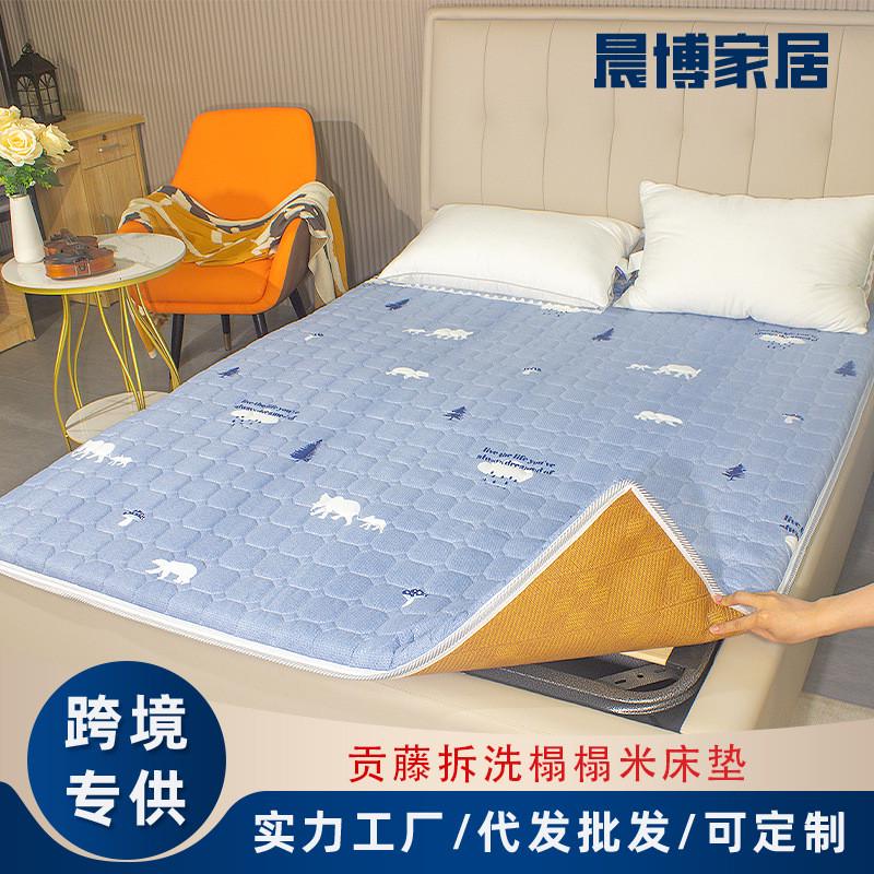 跨境褥子床垫两用学生凉席ins夏季榻榻米1.5米宿舍加厚床垫