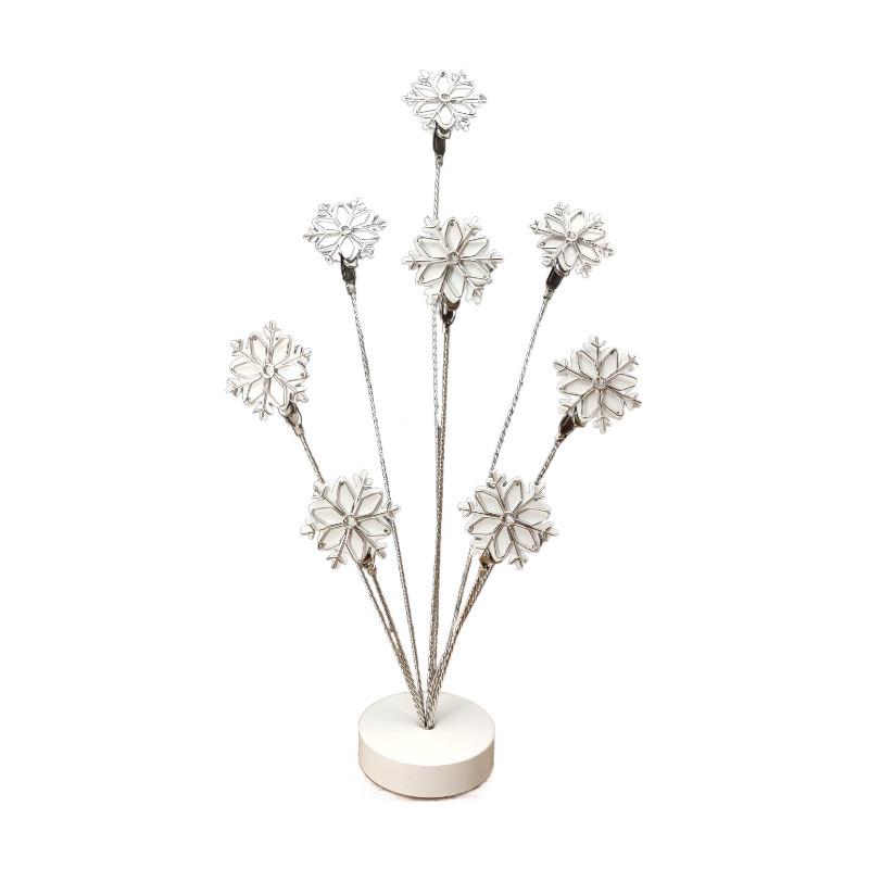 多头热销创意金属工艺品雪花厂家照片夹立式桌面便签夹收纳摆件