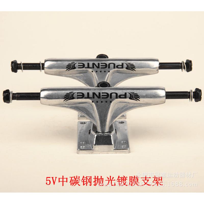 puente镁铝合金双翘滑板5寸5v5.25寸长板舞板支架厂家直销