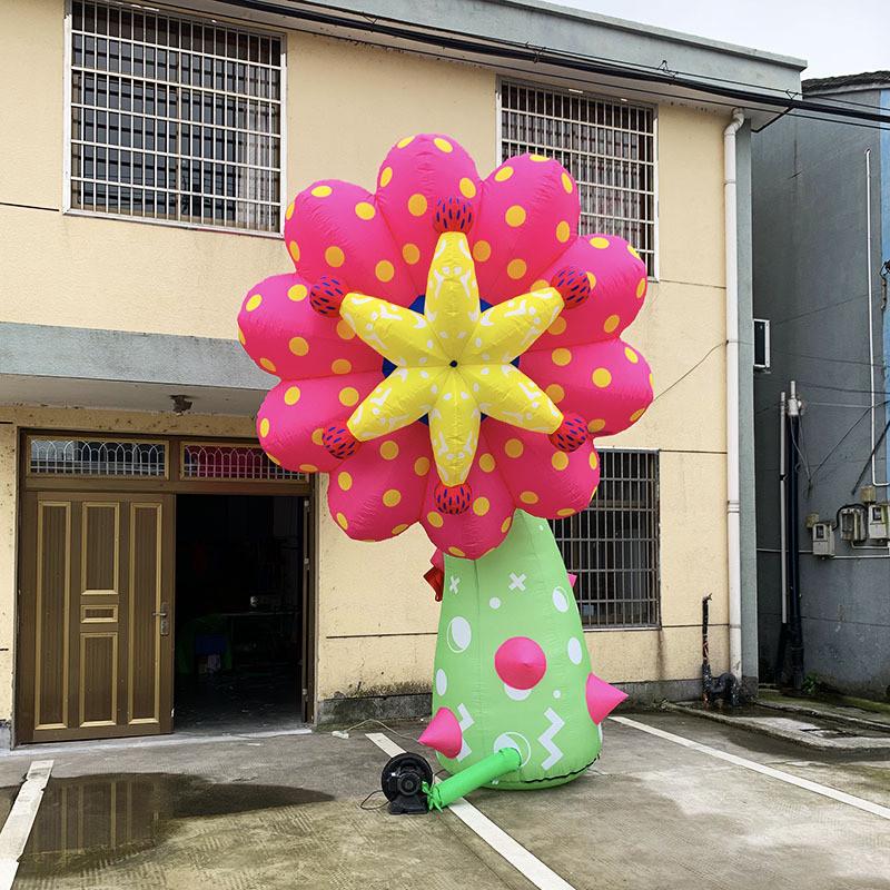 充气大型花朵仿真花卉卡通商场户外美陈模型发光蘑菇莲花装饰气模