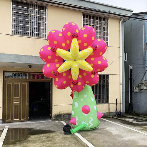 蘑菇大型花朵仿真花卉卡通商场户外美陈模型发光充气莲花装饰气模