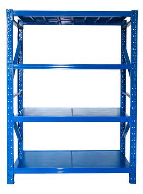 仓储货架仓库置物架多层加厚蓝橙色货架展示架横梁重型留样室货架