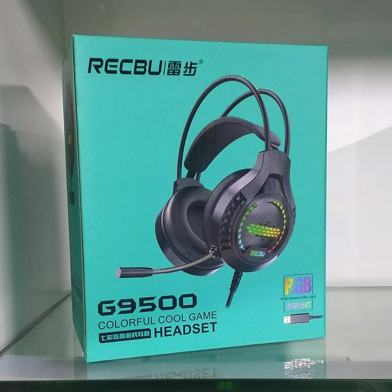 recbu雷步头戴式发光游戏耳机电脑大耳罩有线耳麦G9500/9200/9600