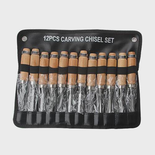 木工手工12件套扁铲雕刻凿木工凿子根雕刻花凿凿雕刻工具