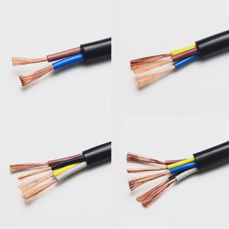 护套线圳达电缆rvv5芯铜芯建多芯电缆线h05vv-f护套電線