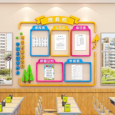 每周班级之星墙贴纸立体3d教室布置装饰文化墙小学生评比栏墙纸
