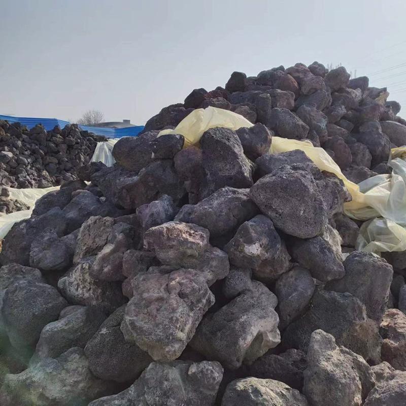 红色黑色大块火山石2-150厘米造景假山火山石多孔滤水种植火山石