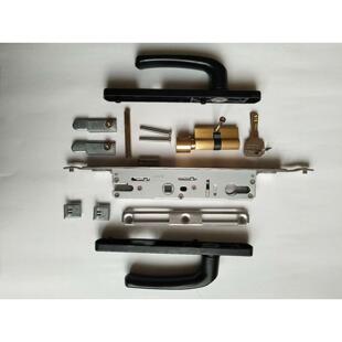 8530单点平开平开断桥门锁金刚网纱门锁配60锁芯铝合金纱门锁