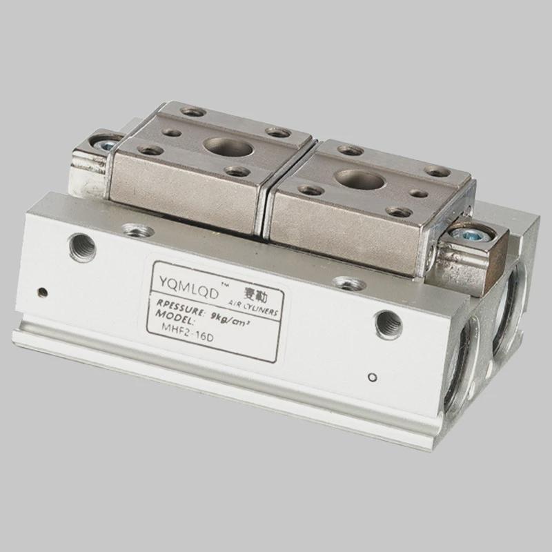 热销薄型滑台气动手指气缸mhf2x8d-12d-16d-20d/d1/d2导轨气爪代