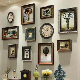 ZB6M美式相框照片墙家居装饰墙面装饰相框挂墙复古实木相框结婚