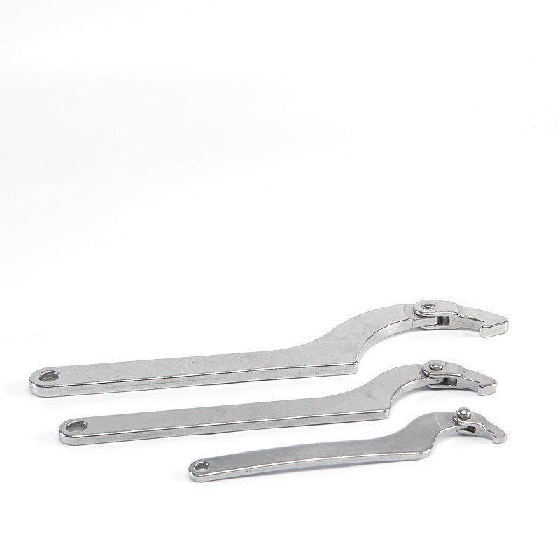 304不锈钢sms由任扳手方头圆螺母扳手din活接扳手五金工具扳手