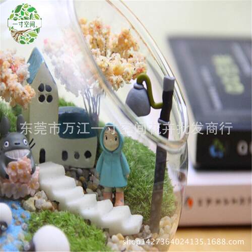 苔藓微景观口斜瓶diy创意礼品苔藓生态瓶微景观套装摆件