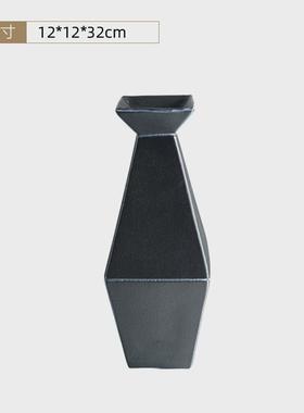 现代简约创意几何菱形树脂花瓶样板间售楼处客厅摆件花器家居装饰