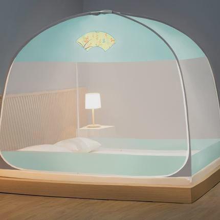 2024批免安装蒙古包蚊帐魔术帐卡通防尘可折叠学生宿舍蚊帐新款