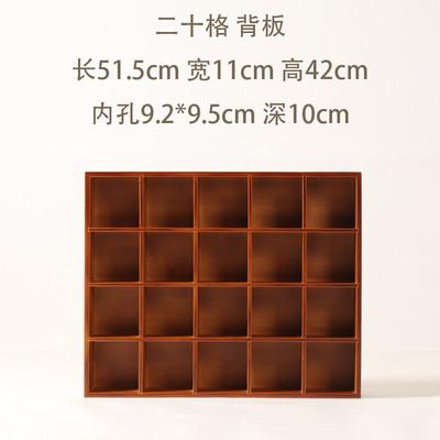 6buj茶杯茶壶收纳柜小二层三层仿古茶架展架多宝格茶棚博古架置
