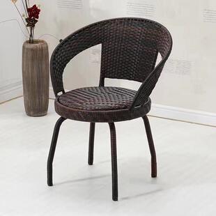 圆桌茶桌椅组合三件套小型阳台编织椅子家用茶几藤编桌椅编织藤椅