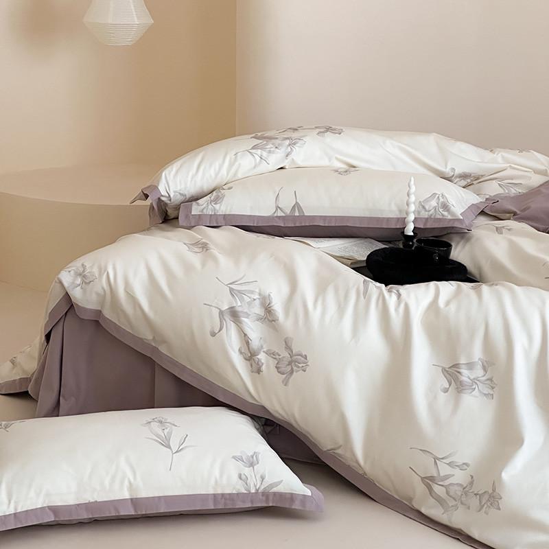 东方美学·少女心复古全棉四件套纯棉磨毛冬季高级床单被套