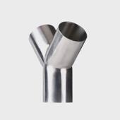 玖丰304 316l不锈钢抛光级焊接y型三通丫字三头通镜面卫生