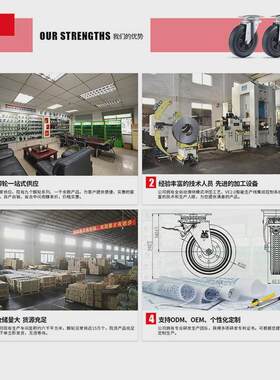 vima6寸铁心pu万向轮静音耐磨双轴8寸500kg高承重脚轮承重型脚轮