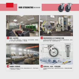 vima6寸铁心pu万向轮静音耐磨双轴8寸500kg高承重脚轮承重型脚轮