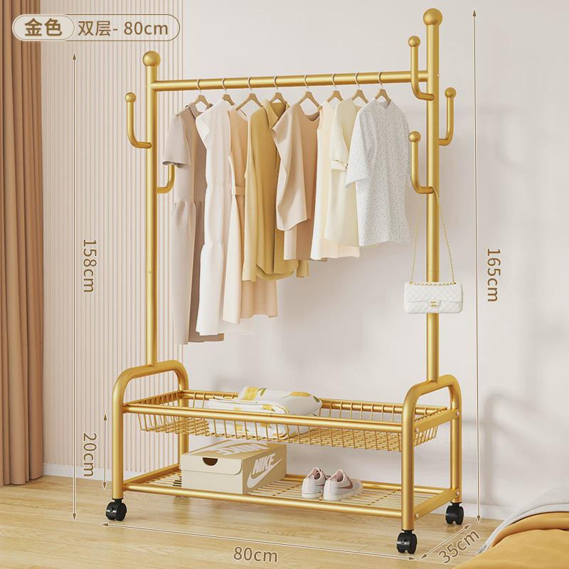 晾衣架落地衣帽架落地衣架简易室内家用卧室挂衣架宿舍凉衣服架子
