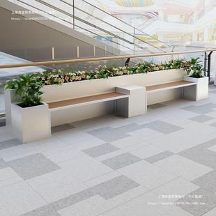 户外座椅座凳卡座组合花箱铁艺广场商业街休息凳景观花池室外阳台