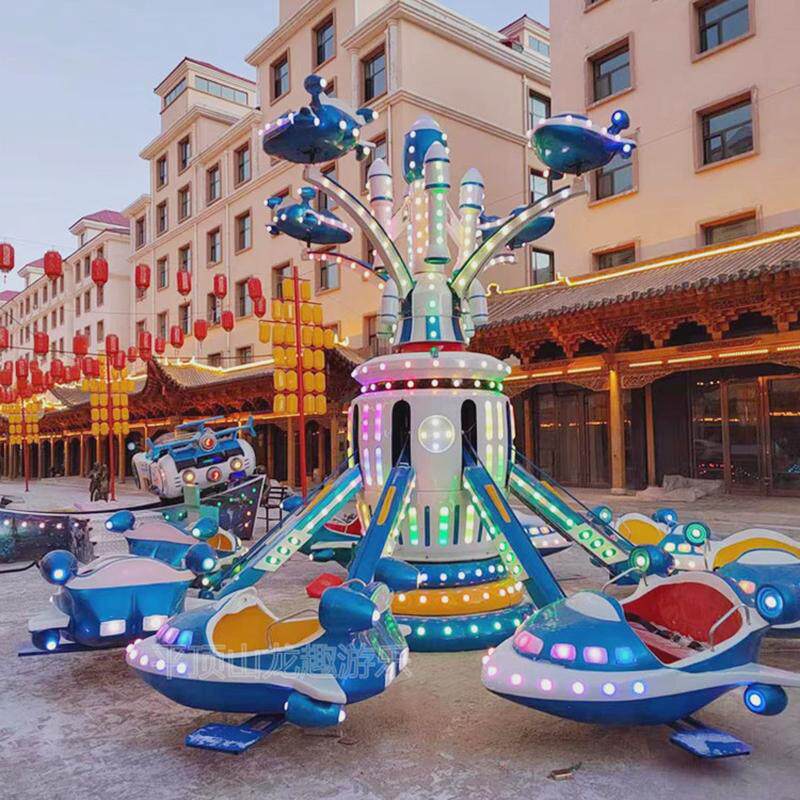 新款自控飞机游乐场设备大型景区公园儿童乐园8臂旋转升降飞机厂