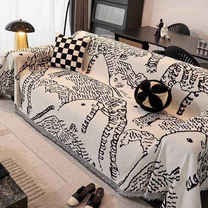 大象雪尼尔沙发巾四季通用全包沙发套防尘罩客厅一片式沙发大盖布,居家布艺,沙发垫,淘宝优惠券,粉丝福利购,淘宝优惠卷