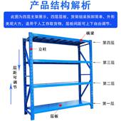 货架仓库仓储可调节中型快递铁架多层厦门五金加厚仓库置物架层板