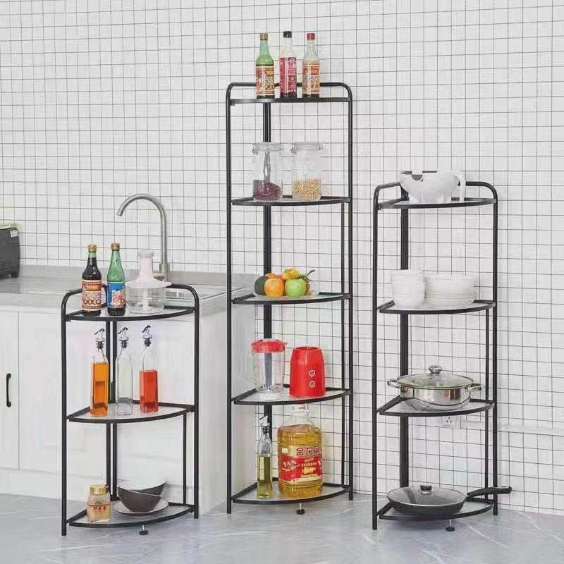 置物架厨房用品多层可收纳水果蔬菜旋转置物架落地家用墙角储物架