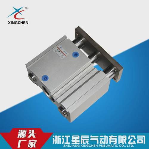原厂气缸气动气缸mgqm63系列新薄型带导杆星辰三轴气缸