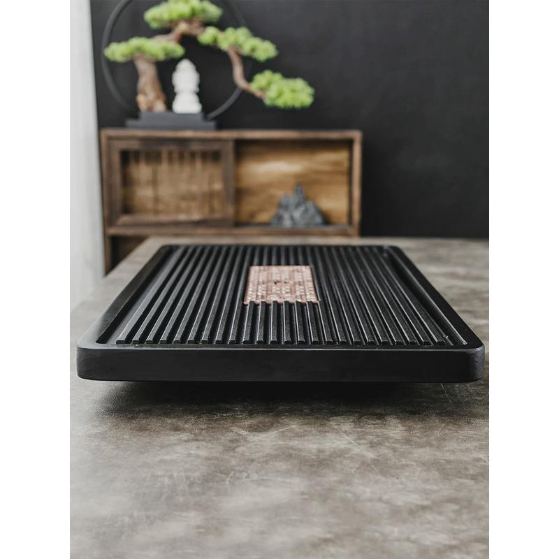 a5l乌金石天然整块电木茶盘家用简约中式排水茶盘办公室大气大号