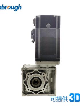 86蜗轮减速刹车无刷电机DC48V659W3000RPM减速比5-100
