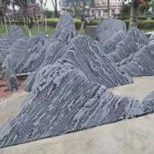 雪浪石切片组合景观石室内枯山水泰山石天然假山石头庭院造景摆件