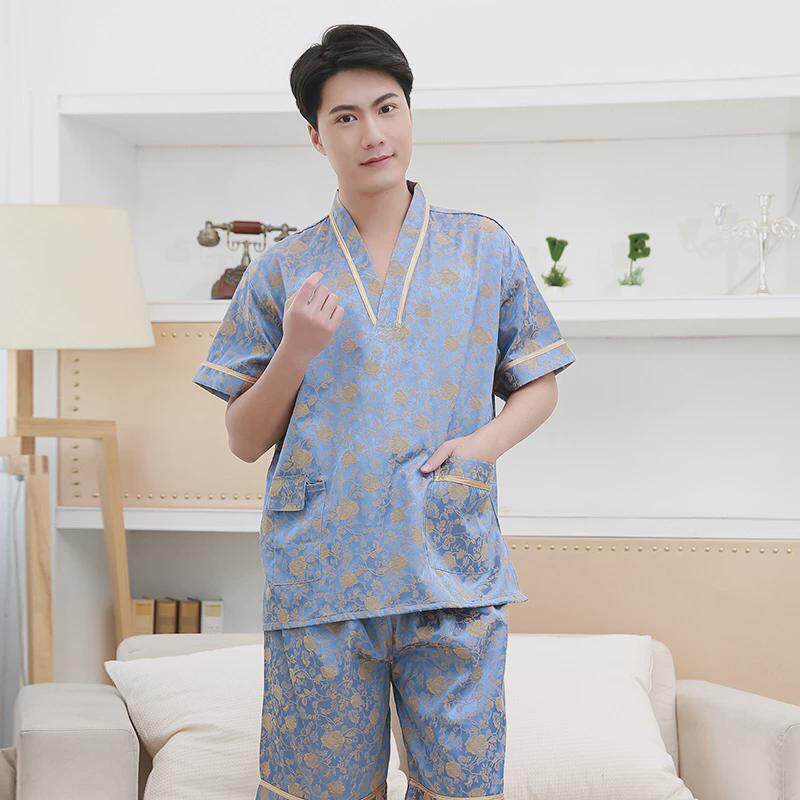 2u8k汗蒸服女款纯棉情侣套装大码男款桑拿服洗浴汉按摩服服蒸