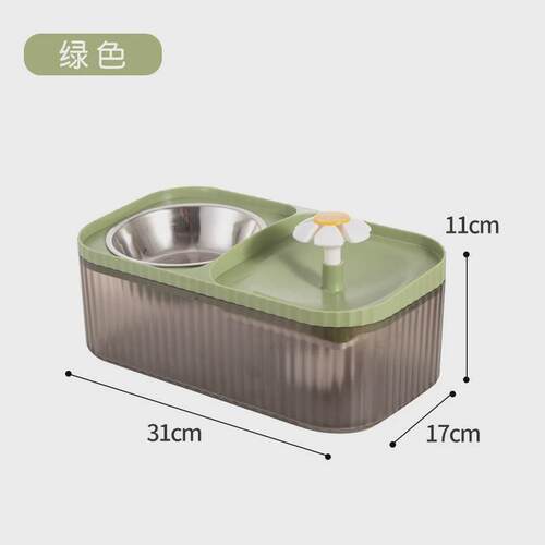 猫自动饮水机宠物饮水器智能过滤喂水喂食双碗不锈钢猫盆宠物食具