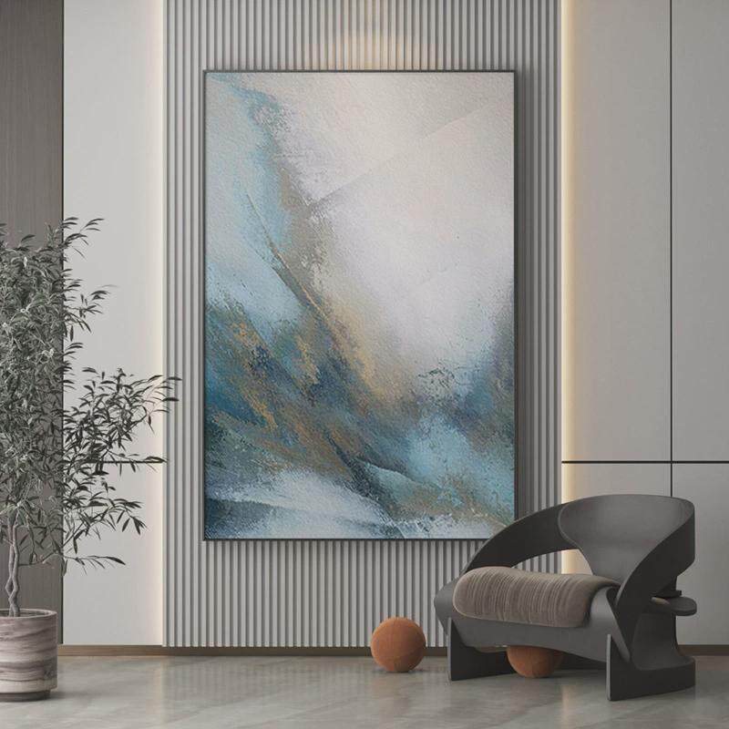 大尺寸玄关挂画客厅沙发背景墙过道走廊现代装饰画壁画酒店样板间