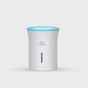 新品白色简约桌面绿植个性摆件盆栽自动浇水悠光补植智能懒人花盆